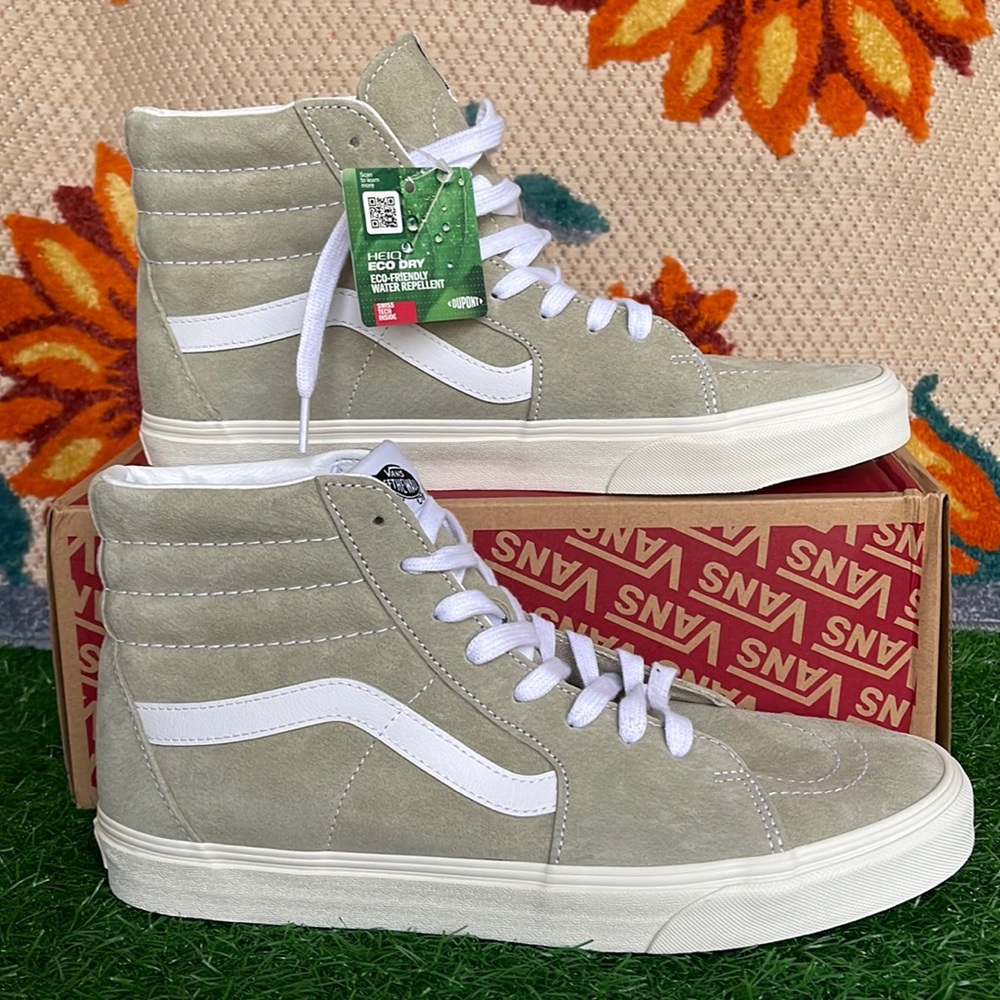 Vans Sk8-Hi Pig Suede Moss Gray/Snow White WMNS sneakers - Picture 2 of 16
